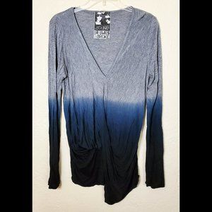 Young Fabulous & Broke - Dip Dye Long Sleeve Asymmetrical Top